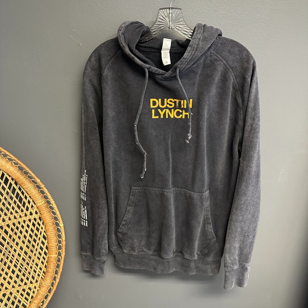 Dustin Lynch Gray Concert Tour Hoodie Womens Small Sweatshirt Casual‎ Top